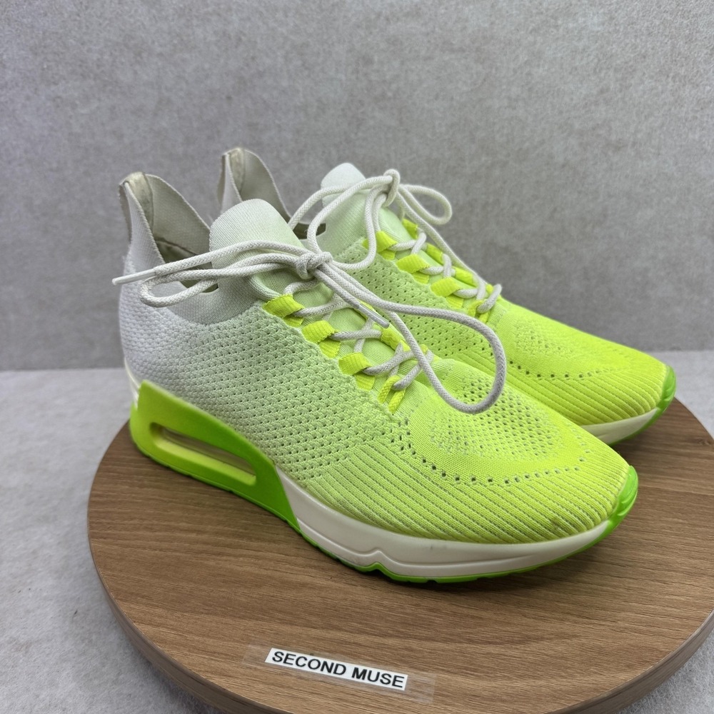 DKNY Shoes‎ Womens Size 7 Green Colorblock Knit Sneakers Breathable Cushioned